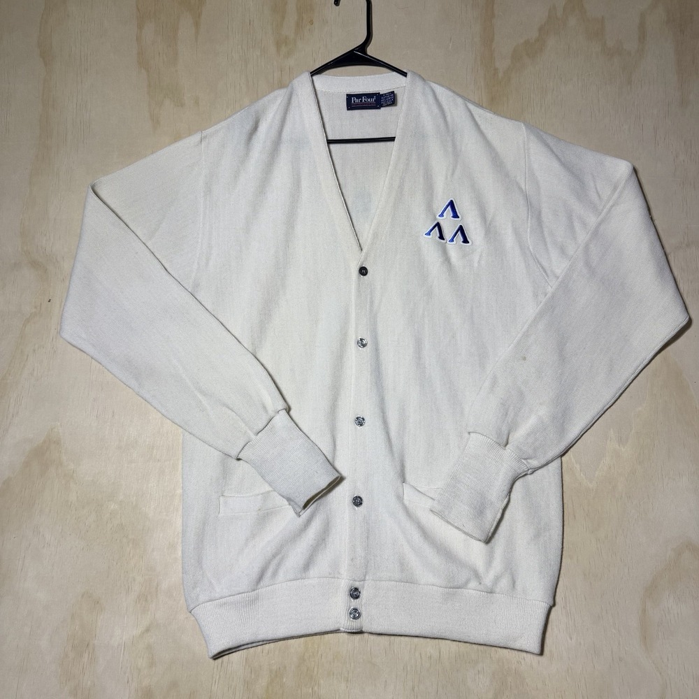 Vintage Par Four Sportswear Men's XL Tall Cardigan Sweater Acrylic Grandpa Golf